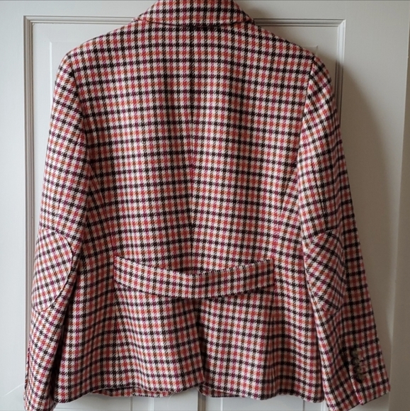 TALBOTS WOOL PLAID CHECK BLAZER 12 PETITE - Picture 6 of 14